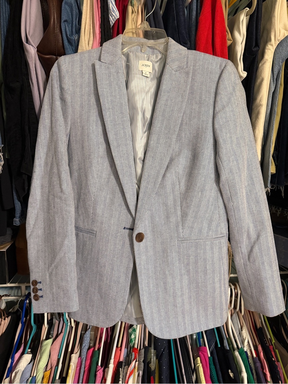 J. Crew Light Blue Women’s Blazer - Single Button Sport Coat